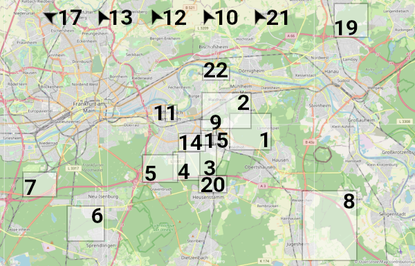 Übersicht Karten Rhein-Main-Gebiet
